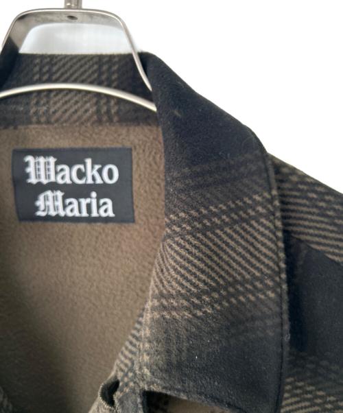 WACKO MARIA（ワコマリア）WACKO MARIA (ワコマリア) チェックフリースシャツ ブラック×カーキ サイズ:Mの古着・服飾アイテム