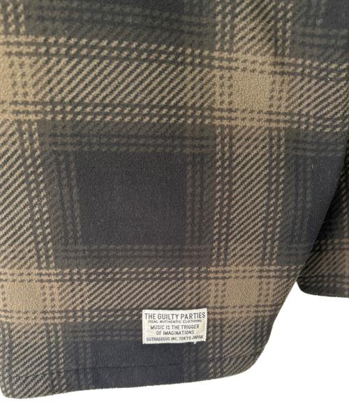 WACKO MARIA（ワコマリア）WACKO MARIA (ワコマリア) チェックフリースシャツ ブラック×カーキ サイズ:Mの古着・服飾アイテム