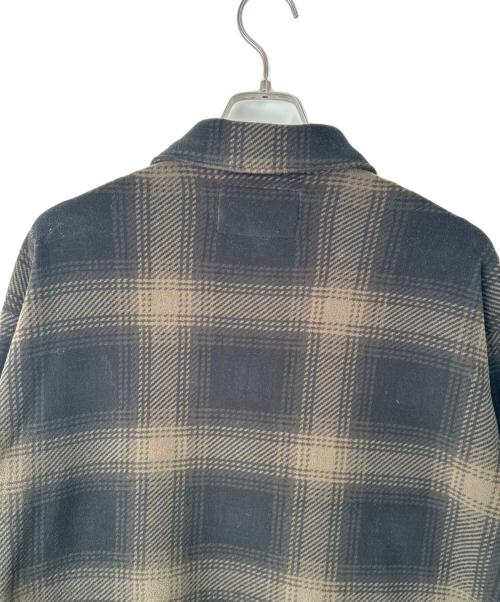 WACKO MARIA（ワコマリア）WACKO MARIA (ワコマリア) チェックフリースシャツ ブラック×カーキ サイズ:Mの古着・服飾アイテム