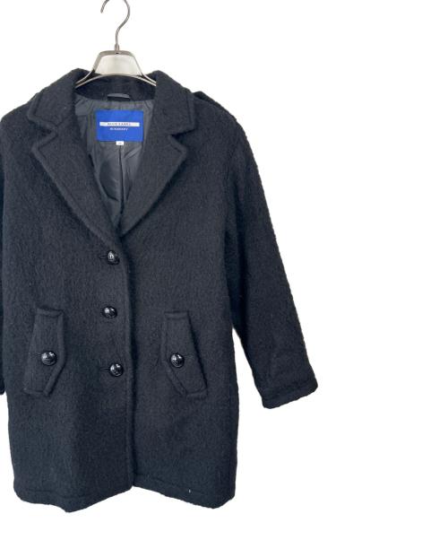 BURBERRY BLUE LABEL（バーバリー ブルー レーベル）BURBERRY BLUE LABEL (バーバリー ブルー レーベル) ウールコート ブラック サイズ:38の古着・服飾アイテム