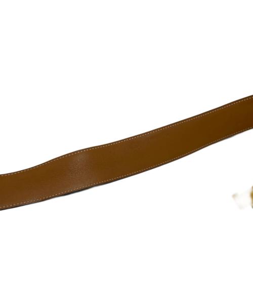 HERMES（エルメス）HERMES (エルメス) Hバックルレザーベルト ブラック×ゴールド サイズ:110の古着・服飾アイテム