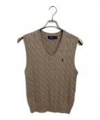 POLO RALPH LAURENポロ・ラルフローレン）の古着「ケーブルニットベスト」｜ベージュ