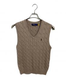 POLO RALPH LAUREN（ポロ・ラルフローレン）の古着「ケーブルニットベスト」｜ベージュ