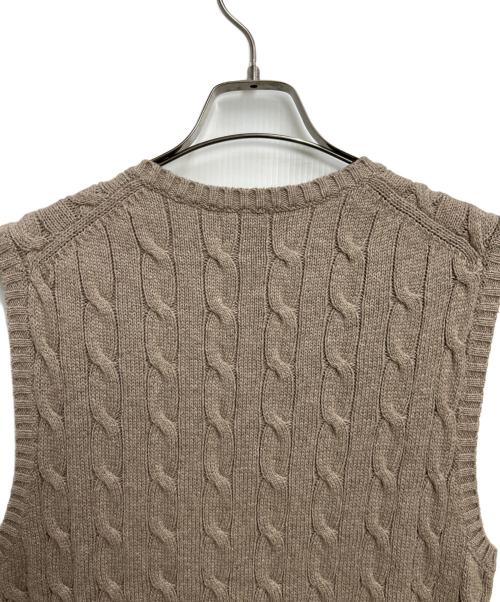 POLO RALPH LAUREN（ポロ・ラルフローレン）POLO RALPH LAUREN (ポロ・ラルフローレン) ケーブルニットベスト ベージュ サイズ:SPの古着・服飾アイテム