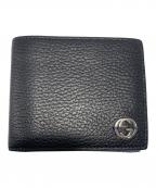 GUCCIグッチ）の古着「2つ折り財布」｜ブラック×ブルー