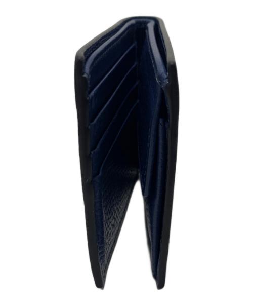 GUCCI（グッチ）GUCCI (グッチ) 2つ折り財布 ブラック×ブルーの古着・服飾アイテム