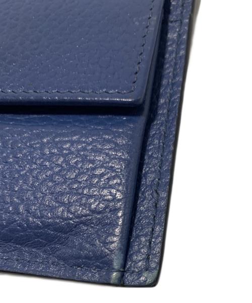 GUCCI（グッチ）GUCCI (グッチ) 2つ折り財布 ブラック×ブルーの古着・服飾アイテム