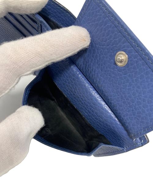 GUCCI（グッチ）GUCCI (グッチ) 2つ折り財布 ブラック×ブルーの古着・服飾アイテム