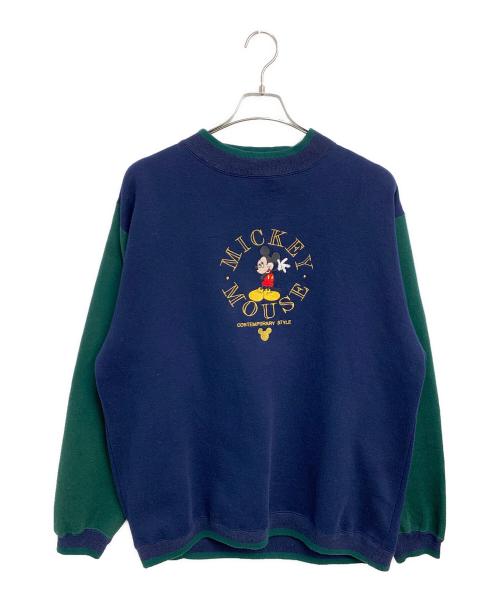 DISNEY（ディズニー）DISNEY (ディズニー) ヴィンテージスウェット ネイビー×グリーン サイズ:SIZE XLの古着・服飾アイテム