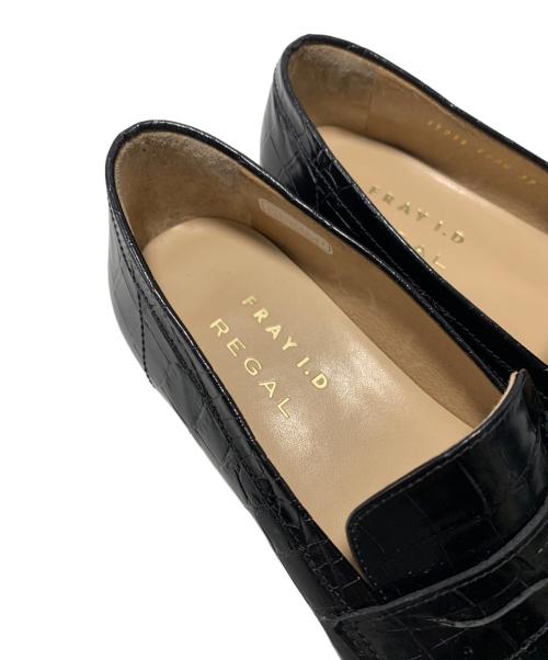 REGAL（リーガル）REGAL (リーガル) FRAY ID (フレイ アイディー) 型押しコインローファー ブラック サイズ:SIZE 37の古着・服飾アイテム