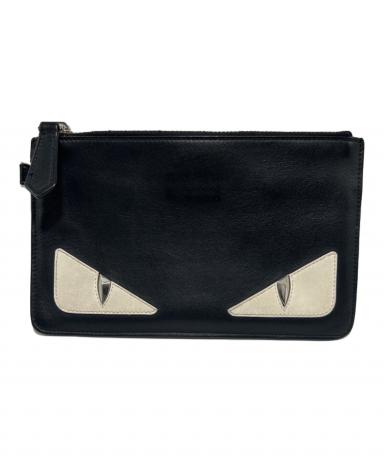 中古・古着通販】FENDI (フェンディ) レザーポーチ ブラック｜ブランド