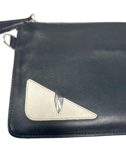 FENDI（フェンディ）FENDI (フェンディ) レザーポーチ ブラックの古着・服飾アイテム