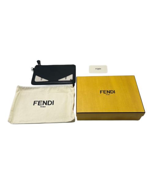 FENDI（フェンディ）FENDI (フェンディ) レザーポーチ ブラックの古着・服飾アイテム