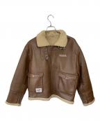 BADWAYバッドウェイ）の古着「フェイクレザージャケット」｜ブラウン