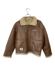 BADWAY（バッドウェイ）の古着「フェイクレザージャケット」｜ブラウン