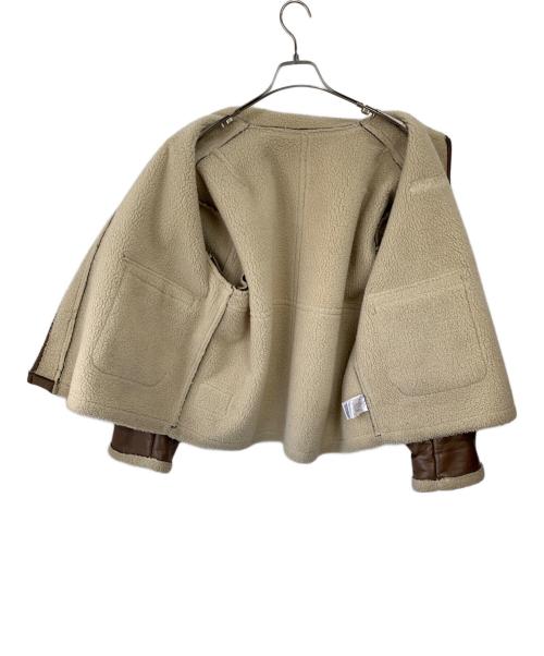 BADWAY（バッドウェイ）BADWAY (バッドウェイ) フェイクレザージャケット ブラウン サイズ:Mの古着・服飾アイテム