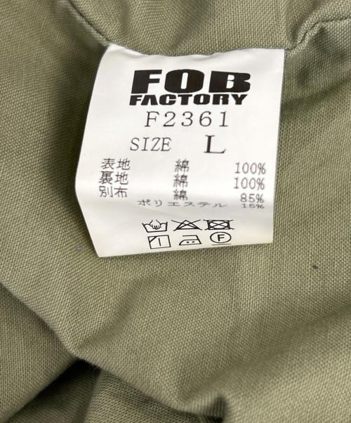 F.O.B FACTORY（エフオービー ファクトリー）F.O.B FACTORY (エフオービー ファクトリー) ライディングジャケット オリーブ サイズ:3の古着・服飾アイテム