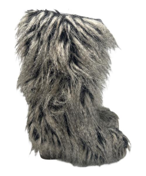 CHANEL（シャネル）CHANEL (シャネル) ファンタジーファーブーツ ブラック×グレー サイズ:38の古着・服飾アイテム