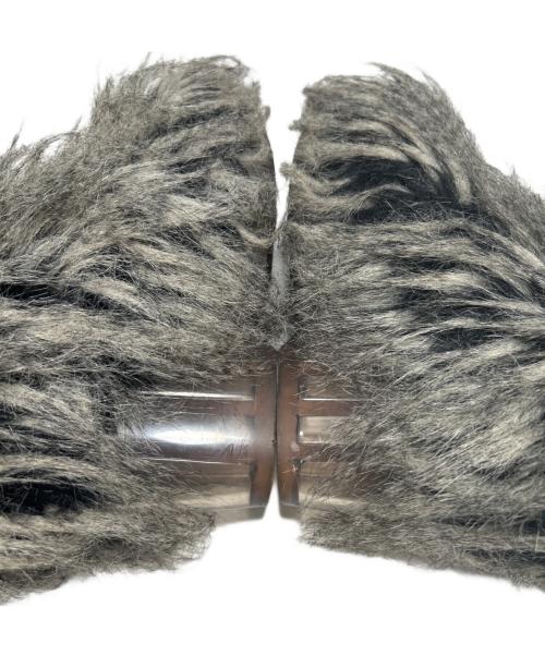 CHANEL（シャネル）CHANEL (シャネル) ファンタジーファーブーツ ブラック×グレー サイズ:38の古着・服飾アイテム