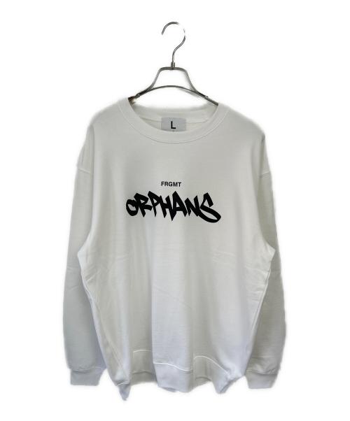 FRAGMENT ORPHANS（フラグメント オーファンズ）FRAGMENT ORPHANS (フラグメント オーファンズ) クルーネックスウェット ホワイト サイズ:Lの古着・服飾アイテム