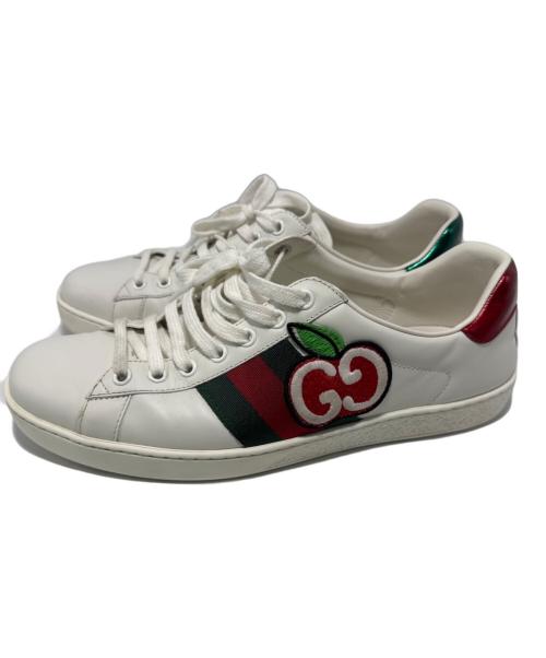 GUCCI（グッチ）GUCCI (グッチ) ローカットスニーカー ホワイト サイズ:7.5の古着・服飾アイテム
