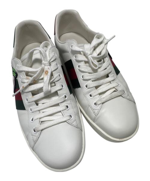 GUCCI（グッチ）GUCCI (グッチ) ローカットスニーカー ホワイト サイズ:7.5の古着・服飾アイテム