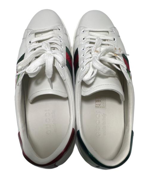 GUCCI（グッチ）GUCCI (グッチ) ローカットスニーカー ホワイト サイズ:7.5の古着・服飾アイテム