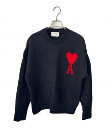 AMI Alexandre Mattiussi（アミアレクサンドルマテュッシ）の古着「厚手ニット」｜ブラック×レッド