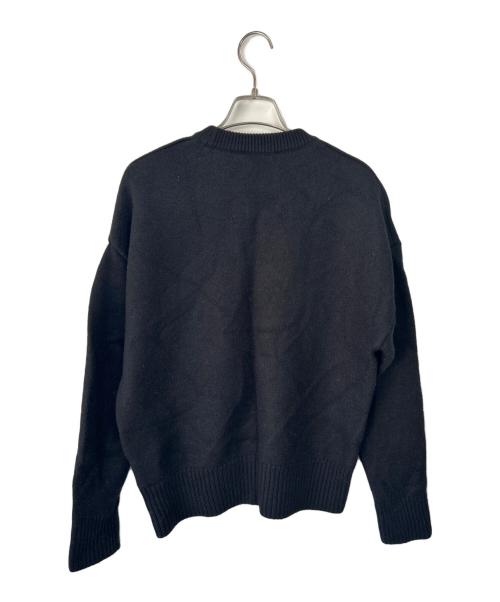 AMI Alexandre Mattiussi（アミアレクサンドルマテュッシ）AMI Alexandre Mattiussi (アミアレクサンドルマテュッシ) 厚手ニット ブラック×レッド サイズ:Sの古着・服飾アイテム