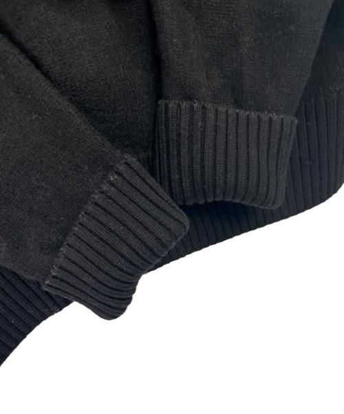 AMI Alexandre Mattiussi（アミアレクサンドルマテュッシ）AMI Alexandre Mattiussi (アミアレクサンドルマテュッシ) 厚手ニット ブラック×レッド サイズ:Sの古着・服飾アイテム