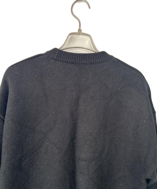 AMI Alexandre Mattiussi（アミアレクサンドルマテュッシ）AMI Alexandre Mattiussi (アミアレクサンドルマテュッシ) 厚手ニット ブラック×レッド サイズ:Sの古着・服飾アイテム