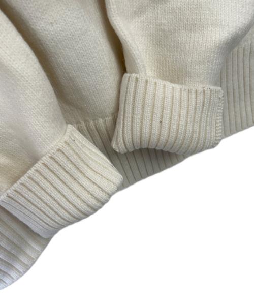 AMI Alexandre Mattiussi（アミアレクサンドルマテュッシ）AMI Alexandre Mattiussi (アミアレクサンドルマテュッシ) 厚手ニット アイボリー×レッド サイズ:Sの古着・服飾アイテム