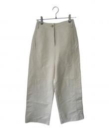 TODAYFUL（トゥデイフル）の古着「ハイウエストタイプライターパンツ」｜ベージュ