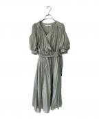 HER LIP TOハーリップトゥ）の古着「半袖ワンピース」｜グリーン系