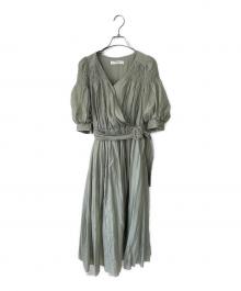 HER LIP TO（ハーリップトゥ）の古着「半袖ワンピース」｜グリーン系