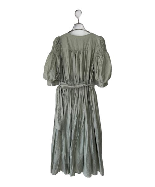 HER LIP TO（ハーリップトゥ）HER LIP TO (ハーリップトゥ) 半袖ワンピース グリーン系 サイズ:Sの古着・服飾アイテム