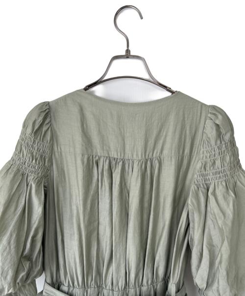 HER LIP TO（ハーリップトゥ）HER LIP TO (ハーリップトゥ) 半袖ワンピース グリーン系 サイズ:Sの古着・服飾アイテム