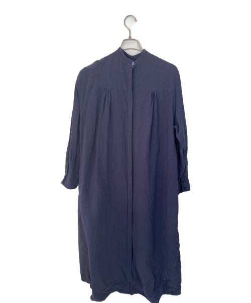 MIRKO BERTOLA（ミルコ ベルトラ）MIRKO BERTOLA (ミルコ ベルトラ) 長袖シャツワンピース ネイビー サイズ:Fの古着・服飾アイテム