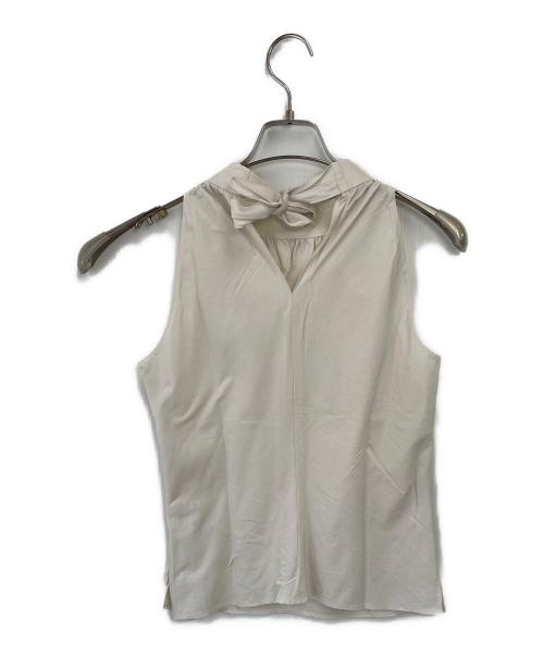 BURBERRY BLUE LABEL（バーバリー ブルー レーベル）BURBERRY BLUE LABEL (バーバリー ブルー レーベル) ノースリーブブラウス ホワイト サイズ:38の古着・服飾アイテム