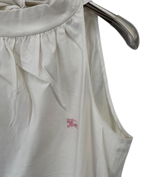 BURBERRY BLUE LABEL（バーバリー ブルー レーベル）BURBERRY BLUE LABEL (バーバリー ブルー レーベル) ノースリーブブラウス ホワイト サイズ:38の古着・服飾アイテム