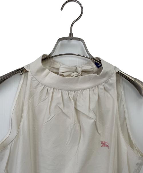 BURBERRY BLUE LABEL（バーバリー ブルー レーベル）BURBERRY BLUE LABEL (バーバリー ブルー レーベル) ノースリーブブラウス ホワイト サイズ:38の古着・服飾アイテム