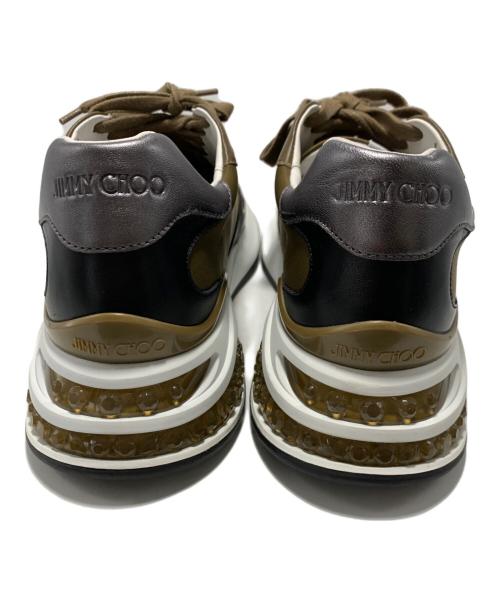 JIMMY CHOO（ジミーチュウ）JIMMY CHOO (ジミーチュウ) MEMPHIS（メンフィス） ブラック×カーキ サイズ:SIZE 42の古着・服飾アイテム