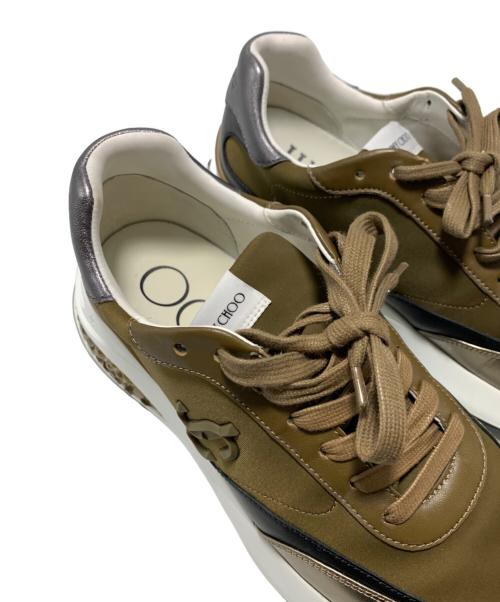 JIMMY CHOO（ジミーチュウ）JIMMY CHOO (ジミーチュウ) MEMPHIS（メンフィス） ブラック×カーキ サイズ:SIZE 42の古着・服飾アイテム