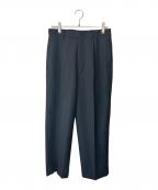 BEAUTY&YOUTHビューティーアンドユース）の古着「モヘヤ ウーステッド 1プリーツ トラウザーズ」｜ブラック