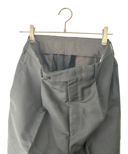 BEAUTY&YOUTH（ビューティーアンドユース）BEAUTY&YOUTH (ビューティーアンドユース) モヘヤ ウーステッド 1プリーツ トラウザーズ ブラック サイズ:Mの古着・服飾アイテム