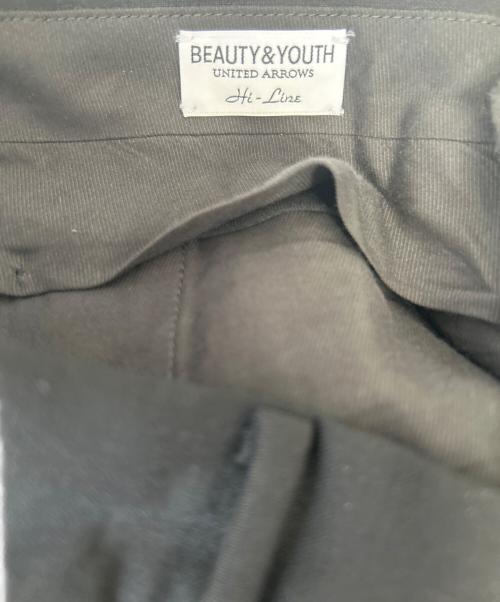 BEAUTY&YOUTH（ビューティーアンドユース）BEAUTY&YOUTH (ビューティーアンドユース) モヘヤ ウーステッド 1プリーツ トラウザーズ ブラック サイズ:Mの古着・服飾アイテム