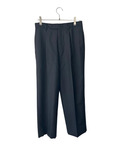 BEAUTY&YOUTH（ビューティーアンドユース）BEAUTY&YOUTH (ビューティーアンドユース) モヘヤ ウーステッド 1プリーツ トラウザーズ ブラック サイズ:Mの古着・服飾アイテム