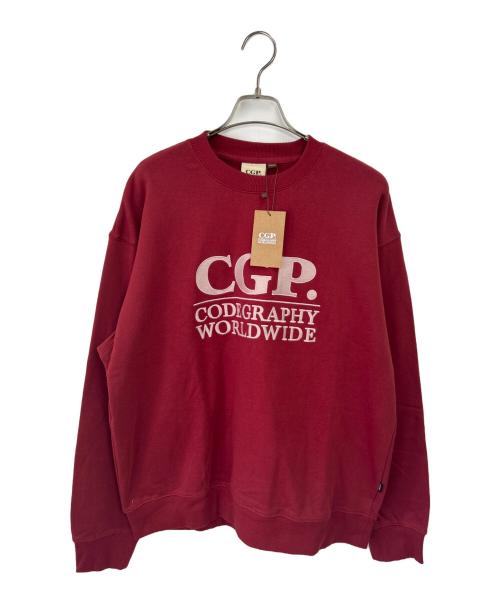 CODEGRAPHY（コードグラフィー）CODEGRAPHY (コードグラフィー) スウェット レッド サイズ:Lの古着・服飾アイテム