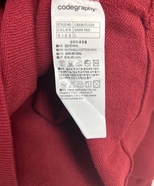 CODEGRAPHY（コードグラフィー）CODEGRAPHY (コードグラフィー) スウェット レッド サイズ:Lの古着・服飾アイテム