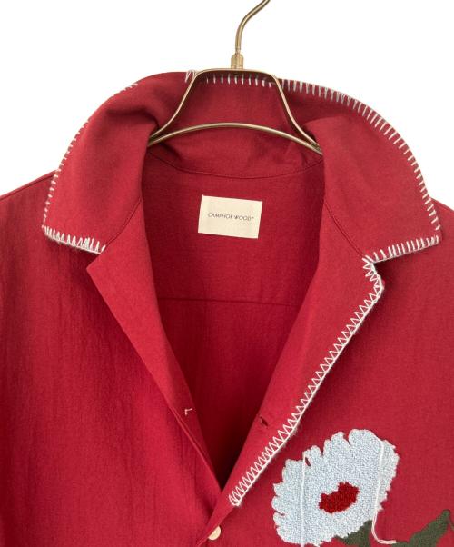 CAMPHOR WOOD（カンファーウッド）CAMPHOR WOOD (カンファーウッド) 半袖シャツ レッド サイズ:Mの古着・服飾アイテム